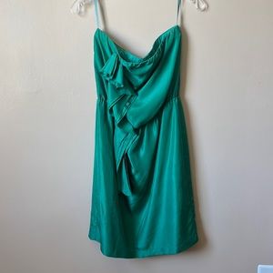 Ann Taylor petite green silk dress